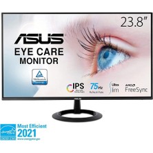 ASUS VZ24EHE 23,8" 75HZ 1MS (HDMI VGA) 1920x1080 IPS EYECARE, FLICKER-FREE,CERCEVESIZ,DUSUK MAVI ISIK FREESYNC ULTRA SLIM VESA Monitör (VZ24EHE)