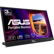 ASUS ZENSCREEN MB17AHG 17.3 5MS 144HZ 1920x1080 (MAT EKRAN, L STAND, EYECARE Monitör