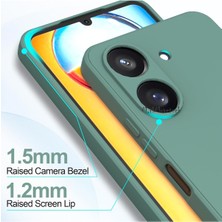 MTK Moveteck Xiaomi Redmi 13C Kılıf Kamera Korumalı Yumuşak Renkli Silikon + 9h Ekran Koruyucu Cam 2'li Set