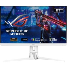 Asus ROG STRIX XG27AQ-W 27" 170HZ 1MS (DP HDMI USB MM) 2K IPS  2560x1440 FREESYNC VE G-SYNC UYUMLU HDR400 ELMB SYNC  BEYAZ  GAMING PIVOT Monitör (XG27AQ-W)