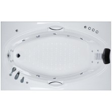 Boston Jakuzi 182x115 h:63  Elite Hidromasaj Sistemli Küvet (Gövde + Metal ayak + Ön-Yan panel)