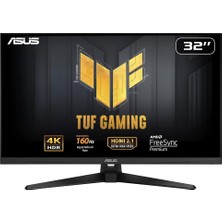 ASUS TUF GAMING VG32UQA1A 31.5 1MS 160HZ 3840x2160 ELMB SYNC,%120 Srgb HDR Monitör