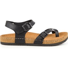 Muya 31104 Verona Kadın Anatomik Günlük Sandalet Siyah