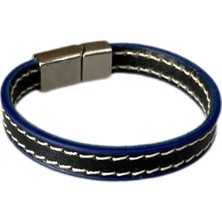 LN Leather Kenar Boyalı Dikiş Detaylı Deri Bileklik