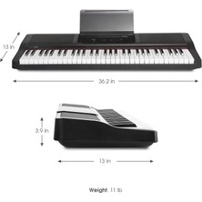 The One Sk-Tok 61 Tuş Hassasiyetli Akıllı Org, Midi Klavye - Siyah