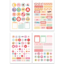 Matt Notebook Sticker Book 828 Adet Renkli Etiket Defteri