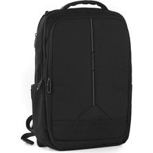 Roncato Unisex Sırt Çantası 41227001 Roncato Zaıno Busıness 2 Comp. (Pc 17.3"/tablet/usb) Clayton Nero