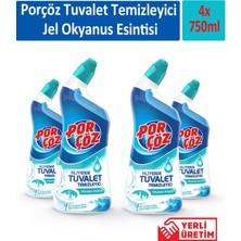 Porçöz Tuvalet Temizleyici Jel Okyanus Esintisi 750ML x 4 Adet