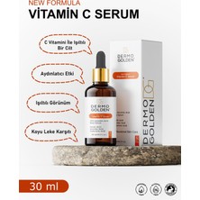 Dermo Golden Vitamin C Serum - Renk Tonu Eşitleyici Canlandırıcı Cilt Bakım Serumu 30 ml