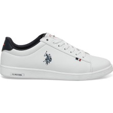 U.S. Polo Assn. Franco 4fx Beyaz Erkek Sneaker Suni Deri Düz Tabanlı Rahat Tasarım