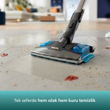 Philips Aqua Seri Islak/kuru 360° Çekim Gücü, 80DK Çalışma, LED Başlıklı Ultra Premium Dikey Şarjlı Süpürge - LUCİOLE BEYAZ LAMBADER HEDİYE!