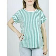 Rose Moda Kadın Basic Tişört Kısa Kollu Bisiklet Yaka Pamuklu