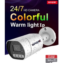 OPAX OPAX-4795 3 mp Ip Tft Card Desteği H.265+ 4 Warm Lıght Full Color 3.6 mm Metal Bullet Camera