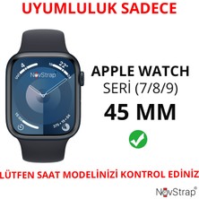 Novstrap Apple Watch 7/8/9 Seri 45MM ile Uyumlu Starlight Yıldız Işığı Ekran Kasa Koruyucu Kapak