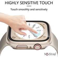 Novstrap Apple Watch 7/8/9 Seri 45MM ile Uyumlu Starlight Yıldız Işığı Ekran Kasa Koruyucu Kapak