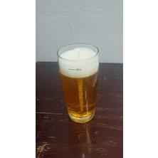 Beetiful Dekoratif Jel&bira Görünümlü Düz Köpüklü Mum (Kokusuz)