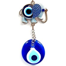 Hediye Sandalı Cam Nazar Boncuklu Filli Mini Duvar Süsü 15 cm