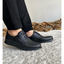 The Hope Shoes Tam Ortopedik Iç Dış  Deri Siyah Kahverengi Bağcıklı Yumuşak Hafif Günlük Her Mevsim Erkek Ayakkabısı