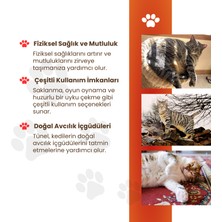 Miyav Taşınabilir ve Katlanabilir Dayanıklı Kedi Tüneli 60 cm Kedi Saklanma Tüneli Kediler Için Uyku Alanı