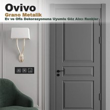 Ovivo Grano Metalik Cat6 RJ45 Cat3 RJ11 Ikili Data Prizi Mocha + Füme Çerçeve