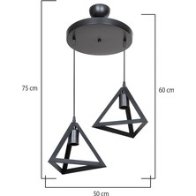 Ag Light Design Siyah Sarkıt Avize Salon Mutfak Koridor Yatak Odası Lamba