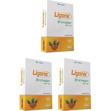 Ligone Bromelain 500 mg 60 Kapsül x 3 Adet