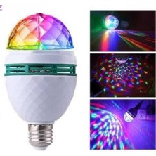 Hanedanev Disco Topu Renkli LED Döner Başlıklı Disko Topu Ampul Gece Lambası 3 Watt E27 Duylu