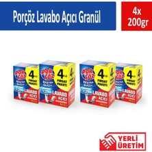 Porçöz Lavabo Açıcı Granül 200 gr x 4 Adet