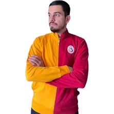 Galatasaray Lisanslı Sarı Kırmızı Fermuarlı Sweat