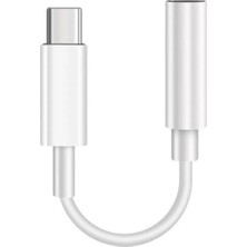 Schitec Usb-C To Headphone Jack Apple Iphone 15 Uyumlu Dönüştürücü Adaptör Beyaz UC11