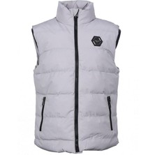 Sanalbolluk Taş Renk Kalın Fermuarlı Model Şişme Spor Yelek