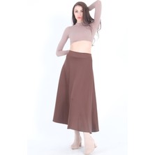 Feminist Kahve A Kesim Scuba Etek 4591006.05