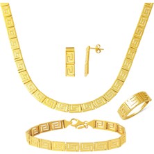 Bilezikci Versace 14 Ayar Taşsız Altın Düğün Takı Seti