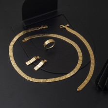 Bilezikci Versace 14 Ayar Taşsız Altın Düğün Takı Seti