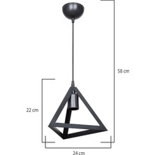 Ag Light Design Siyah Sarkıt Avize Salon Mutfak Koridor Yatak Odası Lamba