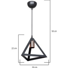 Ag Light Design Siyah Sarkıt Avize Salon Mutfak Koridor Yatak Odası Lamba