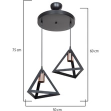 Ag Light Design Siyah Sarkıt Avize Salon Mutfak Koridor Yatak Odası Lamba