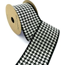 Fantastic Kaz Ayağı Desen Dokuma Geniş Perde Bordür / Aksesuar (7 Cm. Genişlik - 3,5 Mt. Uzunluk)