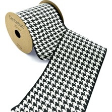 Fantastic Kaz Ayağı Desen Dokuma Geniş Perde Bordür / Aksesuar (10 Cm. Genişlik - 3,5 Mt. Uzunluk)