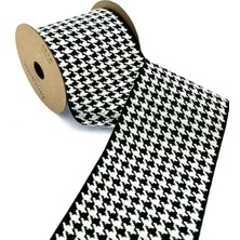 Fantastic Kaz Ayağı Desen Dokuma Geniş Perde Bordür / Aksesuar (10 Cm. Genişlik - 3,5 Mt. Uzunluk)