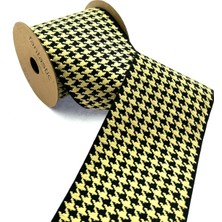 Fantastic Kaz Ayağı Desen Dokuma Geniş Perde Bordür / Aksesuar (10 Cm. Genişlik - 3,5 Mt. Uzunluk)