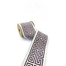 Fantastic Labirent Desen Dokuma Geniş Perde Bordür / Aksesuar (10 Cm. Genişlik - 3,5 Mt. Uzunluk)