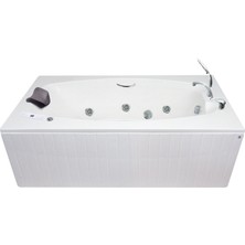 San Diego Jakuzi 184x102 h:63 Romantic Hidromasaj Sistemli Küvet (Gövde + Metal ayak + Ön panel)