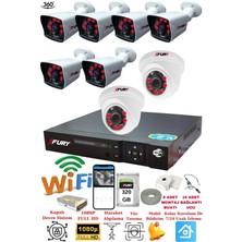 Fury 2 Iç 6 Dış Kameralı 5mp Lens 2mp Görüntü Gece Görüşlü Full Hd Güvenlik Kamerası 14125525 320 GB
