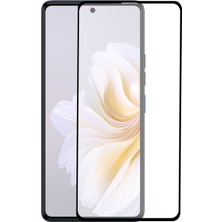 Kzy  Tecno Camon 20 Premier ile Uyumlu Tam Kaplayan Temperli Ekran Koruyucu Cam
