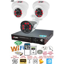 FURY 2 İç 1 Dış Kameralı 5mp Lens 2mp Görüntü Gece Görüşlü Full Hd Güvenlik Kamerası 14125570 1 TB