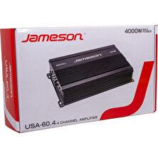 Jameson Usa-60.4 4000 Watt Bass Kontrol Hediye Oto Amfi 4X60RMS. 2024 Yeni Seri