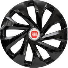 Kef Fiat Stilo 15 Inç Uyumlu Jant Kapağı 4'lü Takım Siyah 9015