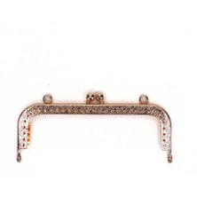 Ritzz Delikli Vintage Metal Çanta Bursu 12.5cm Gold