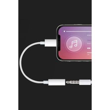 Hiqonic Lightning To Aux Çevirici Kablo Apple Iphone 7 8 x 11 12 13 Uyumlu 3.5mm Aux Adaptör